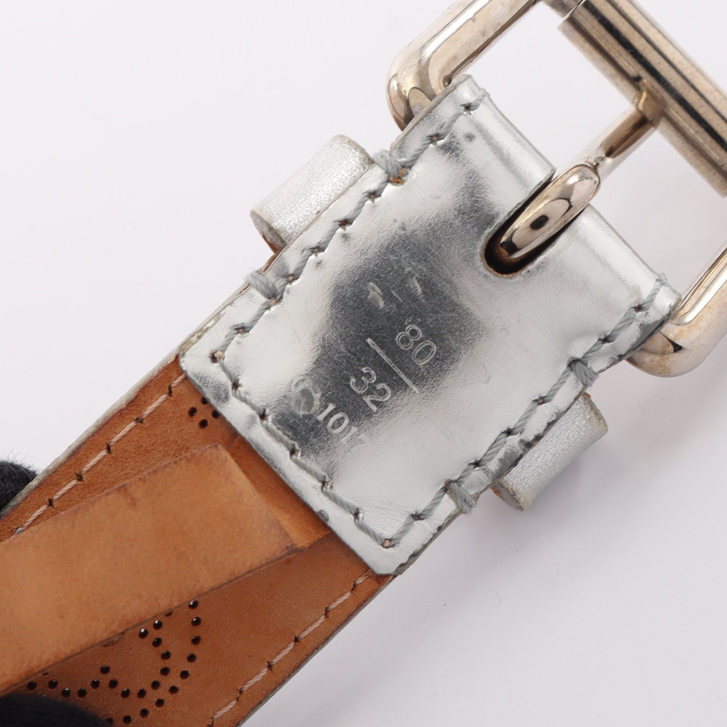 ノマド サンチュール パンチング ベルト レザー シルバー ルイヴィトン 財布・小物 LOUIS VUITTON