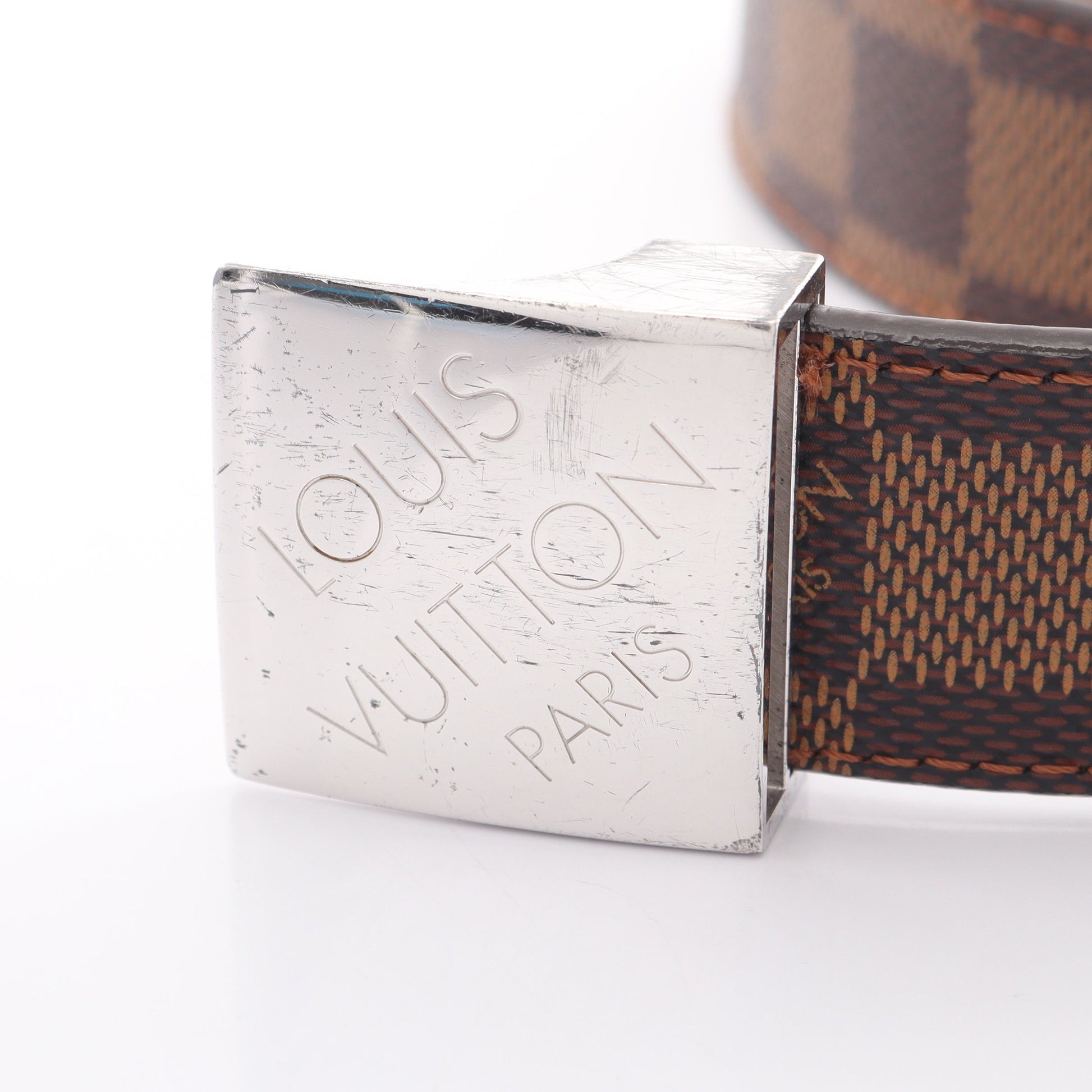 サンチュール キャレ ダミエエベヌ ベルト PVC ブラウン ルイヴィトン 財布・小物 LOUIS VUITTON