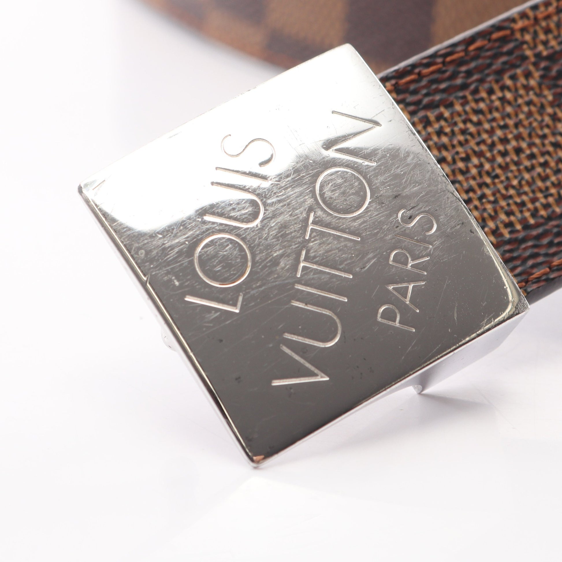 サンチュール キャレ ダミエエベヌ ベルト PVC ブラウン ルイヴィトン 財布・小物 LOUIS VUITTON