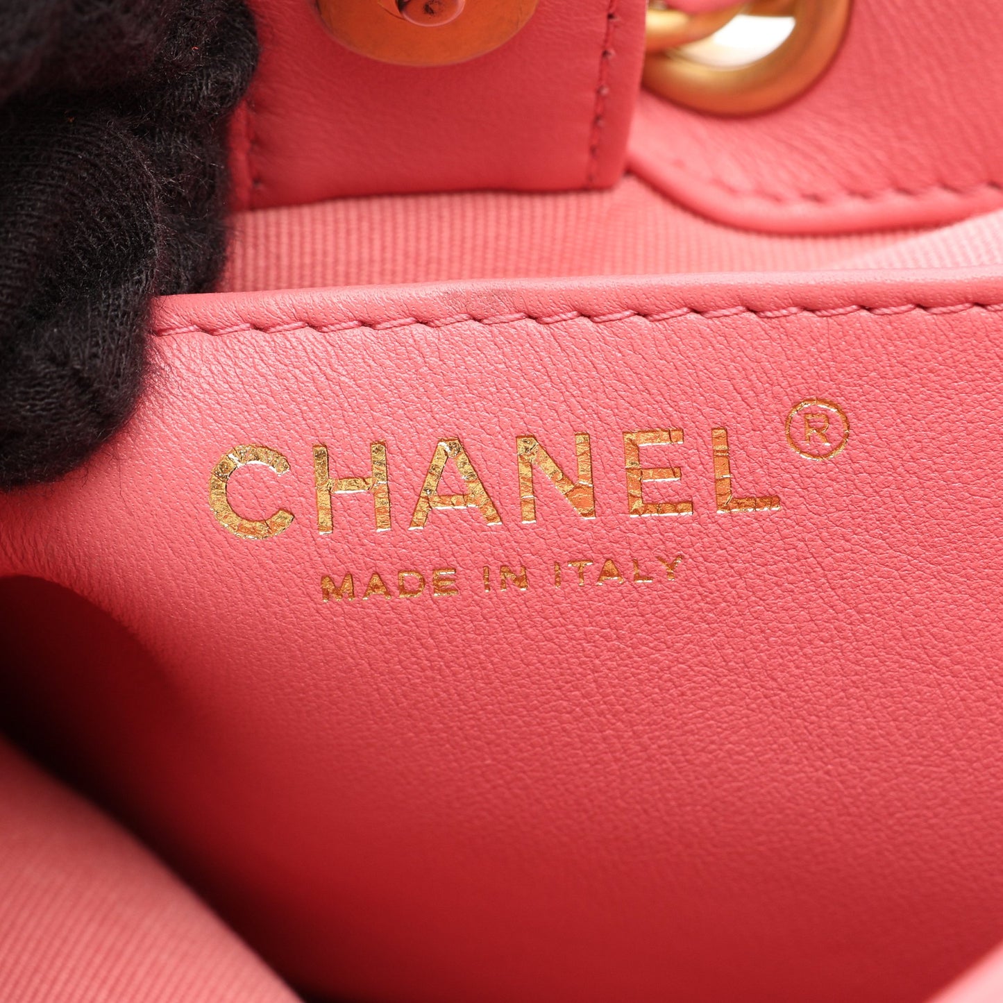マトラッセ チェーンショルダーバッグ ラムスキン ピンク ゴールド金具 シャネル バッグ CHANEL