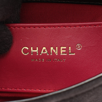 マトラッセ ショルダーバッグ レザー スエード ブラック ゴールド金具 シャネル バッグ CHANEL