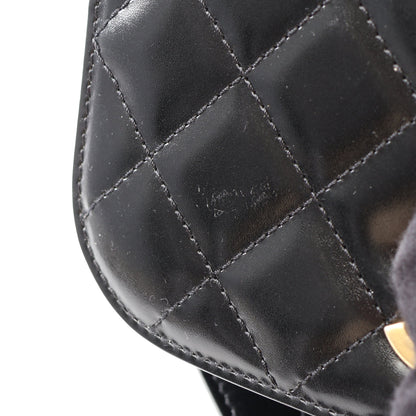 マトラッセ ショルダーバッグ レザー スエード ブラック ゴールド金具 シャネル バッグ CHANEL