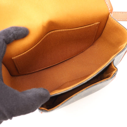 フォルコ ミディアムバッグ トリオンフ ショルダーバッグ PVC レザー ブラック ブラウン セリーヌ