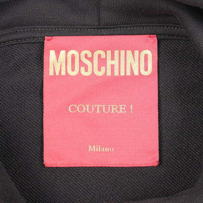 MOSCHINO × Puzzle Bobble フレンチスリーブ プルオーバーパーカー コットン ブラック モスキーノ