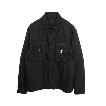 Re-Nylon シャツ ジャケット ナイロン ブラック プラダ