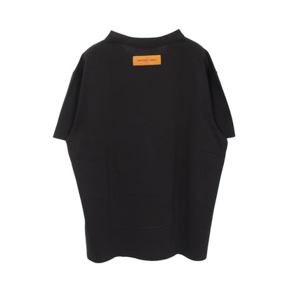 インサイドアウト 編み込みポケット 半袖Tシャツ コットン ブラック ルイヴィトン