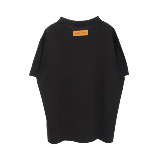インサイドアウト 編み込みポケット 半袖Tシャツ コットン ブラック ルイヴィトン トップス LOUIS VUITTON