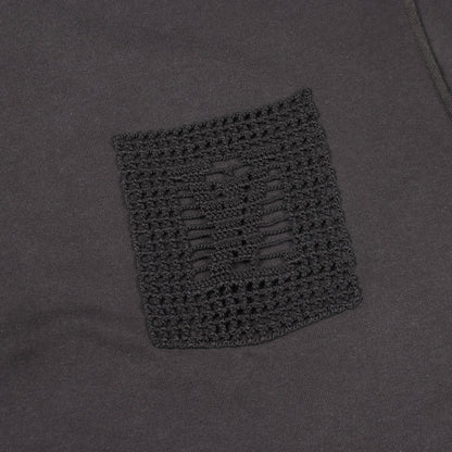 インサイドアウト 編み込みポケット 半袖Tシャツ コットン ブラック ルイヴィトン