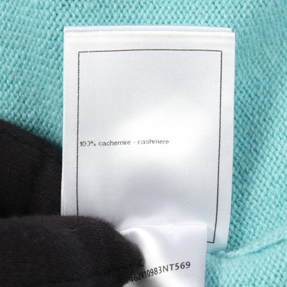 ココマークボタン カーディガン カシミヤ ライトブルー ライトパープル シャネル トップス CHANEL