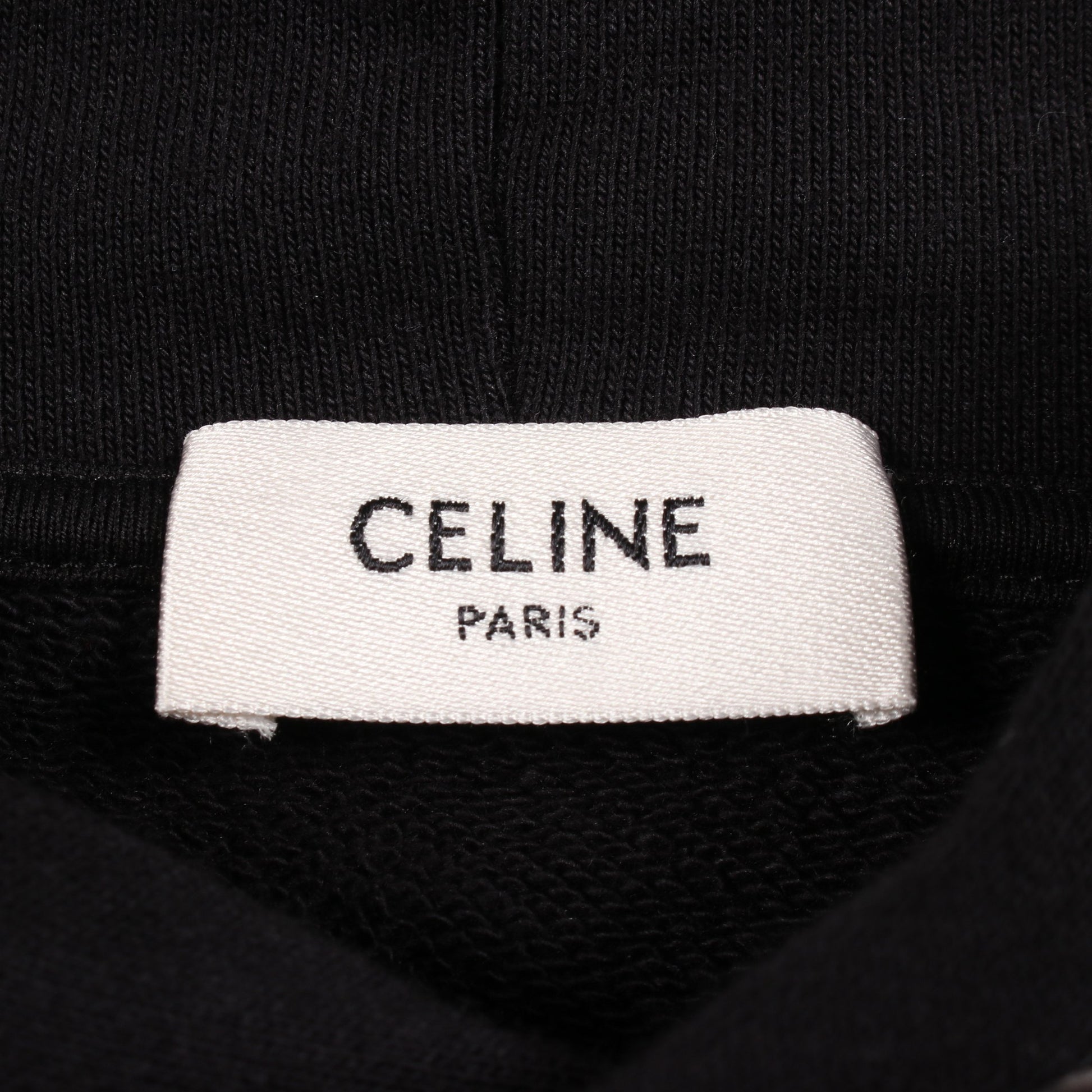 ホースプリント オーバーサイズ プルオーバーパーカー コットン ブラック セリーヌ トップス CELINE