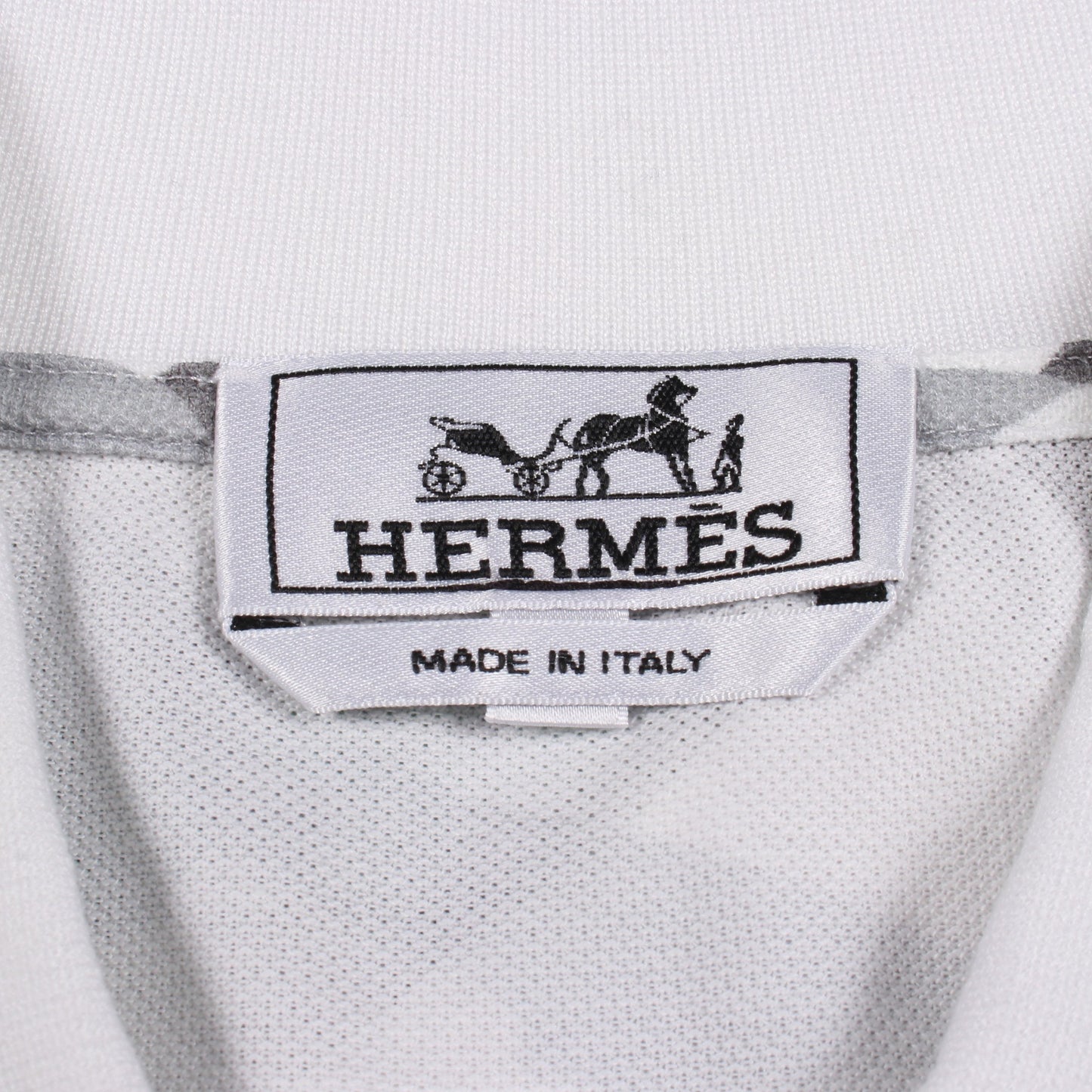 PUZZLE VEGETAL ポロシャツ コットン ホワイト グレー ライトグリーン エルメス トップス HERMES