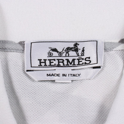 PUZZLE VEGETAL ポロシャツ コットン ホワイト グレー ライトグリーン エルメス トップス HERMES