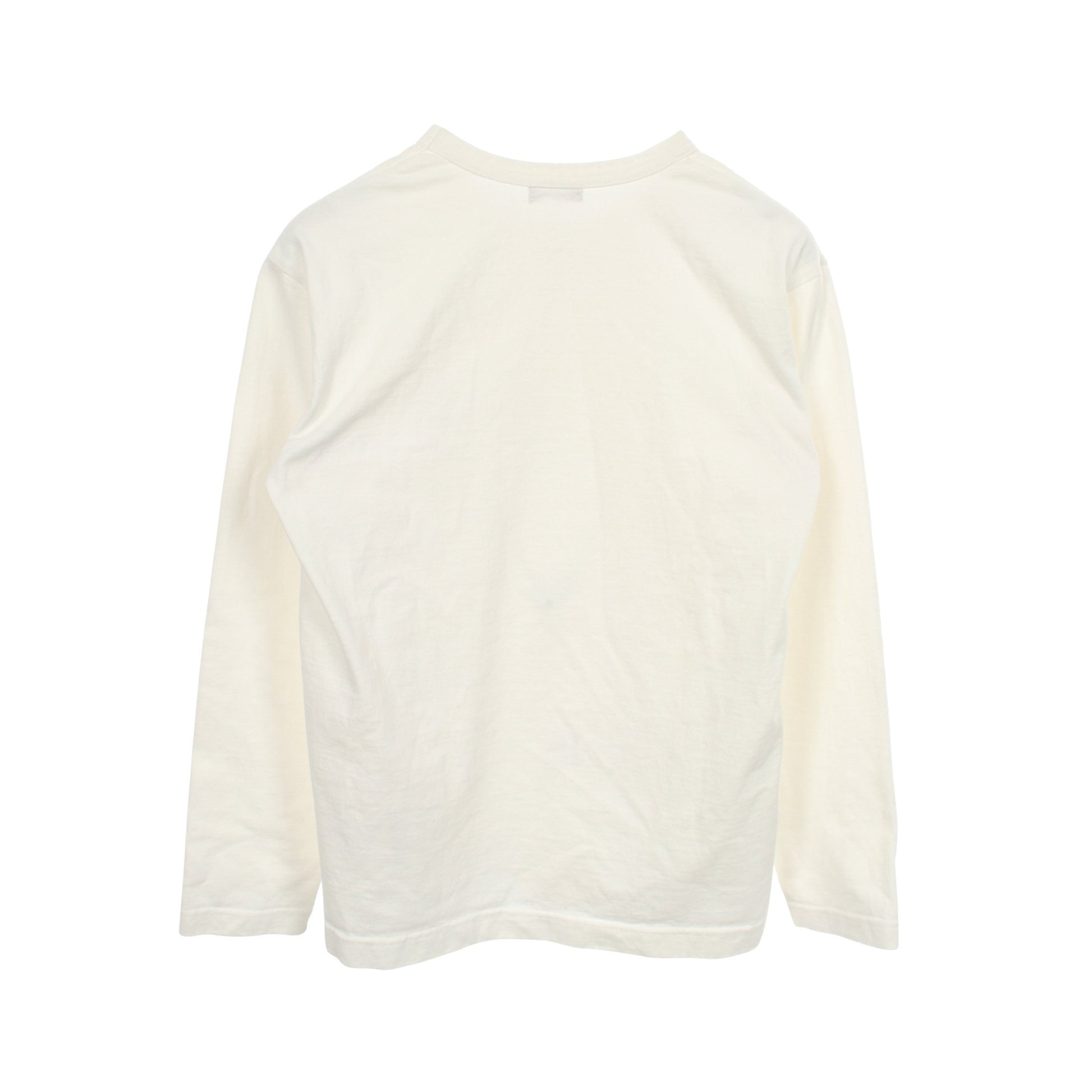 スプリットロゴ 長袖Tシャツ コットン ホワイト コムデギャルソンオム トップス COMME des GARCONS HOMME