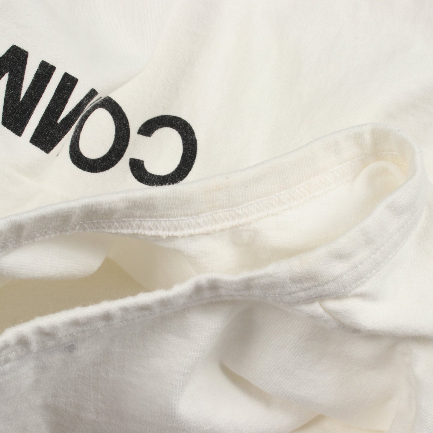 スプリットロゴ 長袖Tシャツ コットン ホワイト コムデギャルソンオム トップス COMME des GARCONS HOMME