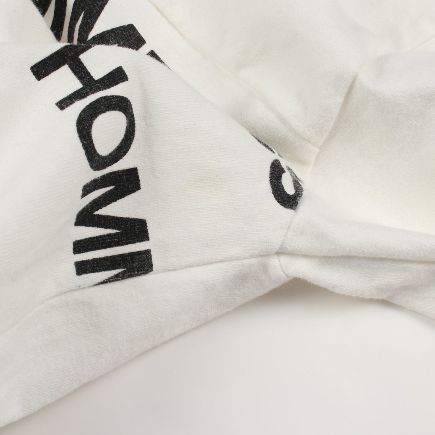 スプリットロゴ 長袖Tシャツ コットン ホワイト コムデギャルソンオム トップス COMME des GARCONS HOMME