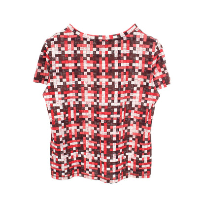 BOLDUC AU CARRE ボルデュック 半袖Tシャツ コットン レッド ブラウン ホワイト エルメス