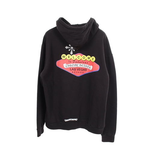 バックプリント 裏起毛 ラスベガス限定 プルオーバーパーカー コットン ブラック クロムハーツ トップス Chrome Hearts