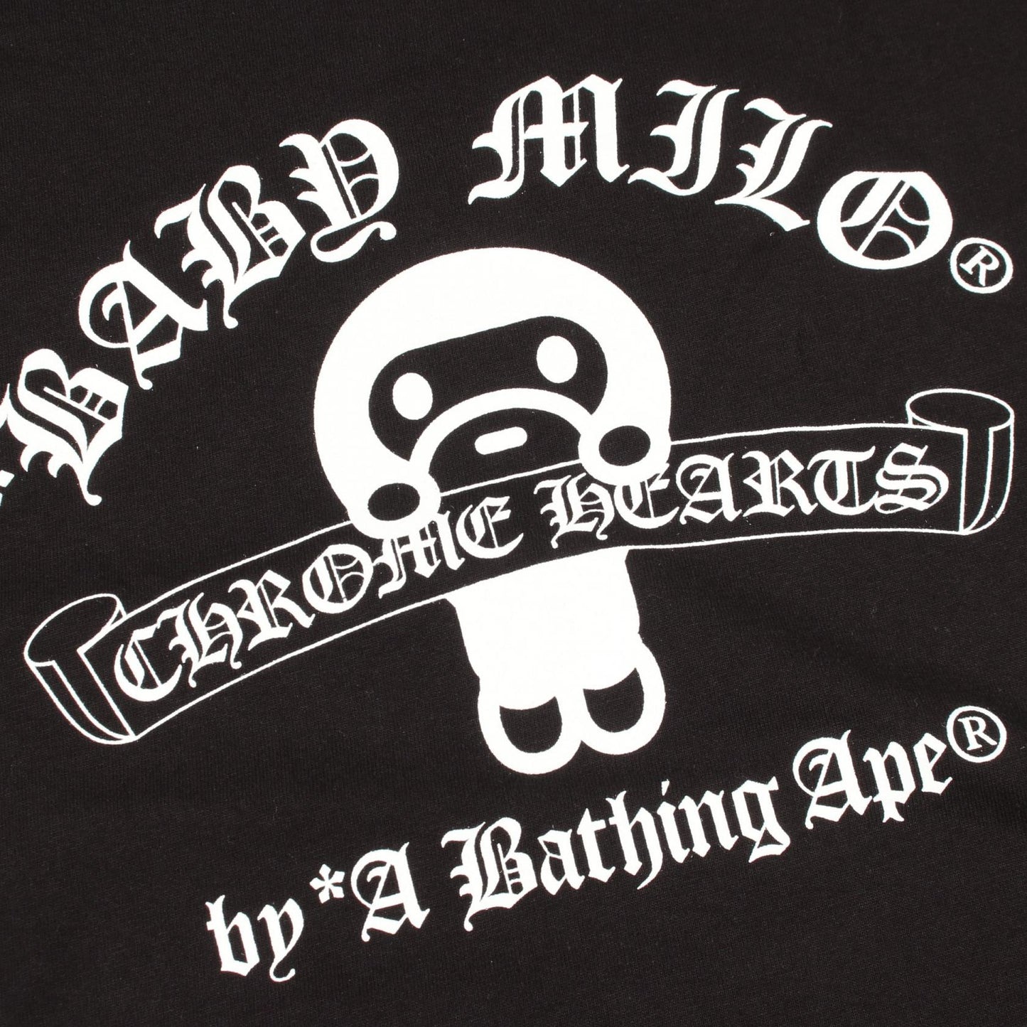 CHROME HEARTS × A BATHING APE BABY MILO 半袖Tシャツ コットン ブラック クロムハーツ