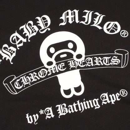 CHROME HEARTS × A BATHING APE BABY MILO 半袖Tシャツ コットン ブラック クロムハーツ