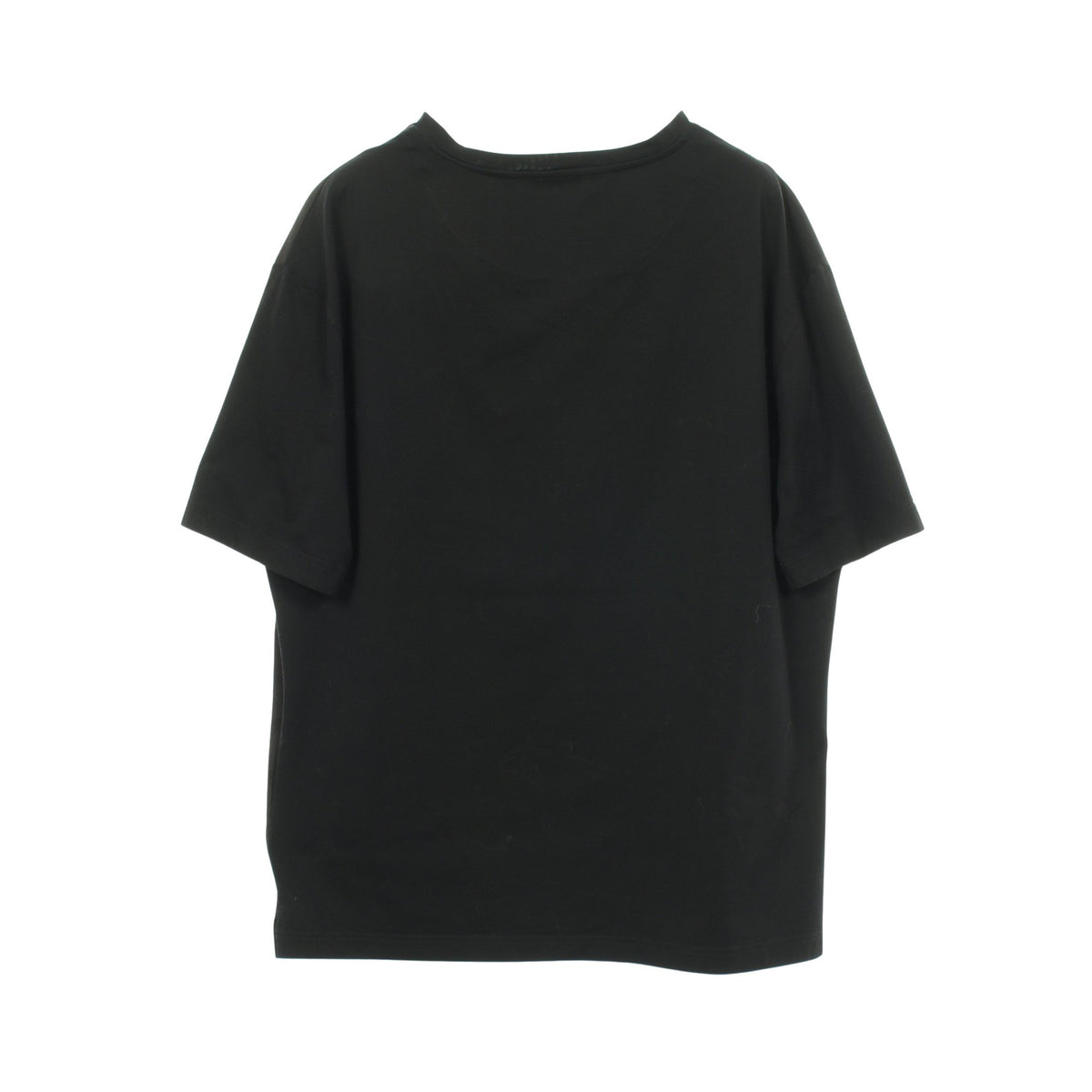 Vネック 切替 半袖Tシャツ コットン ブラック プラダ トップス PRADA