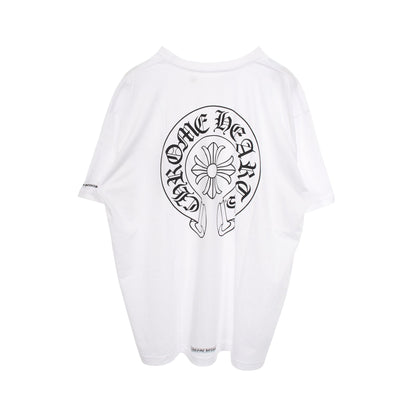 ホースシュー ポケット付き クルーネック 半袖Tシャツ コットン ホワイト クロムハーツ