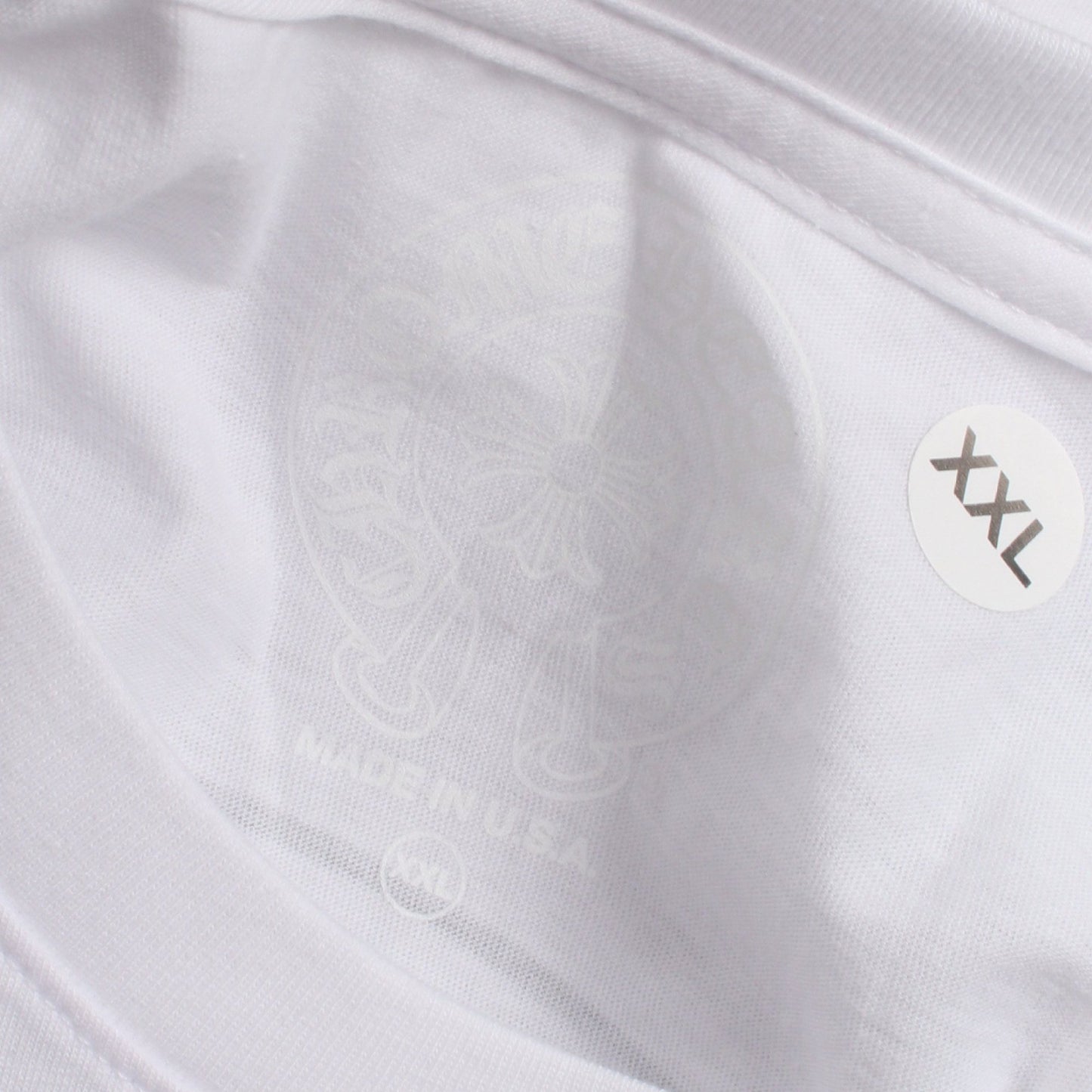 ホースシュー ポケット付き クルーネック 半袖Tシャツ コットン ホワイト クロムハーツ