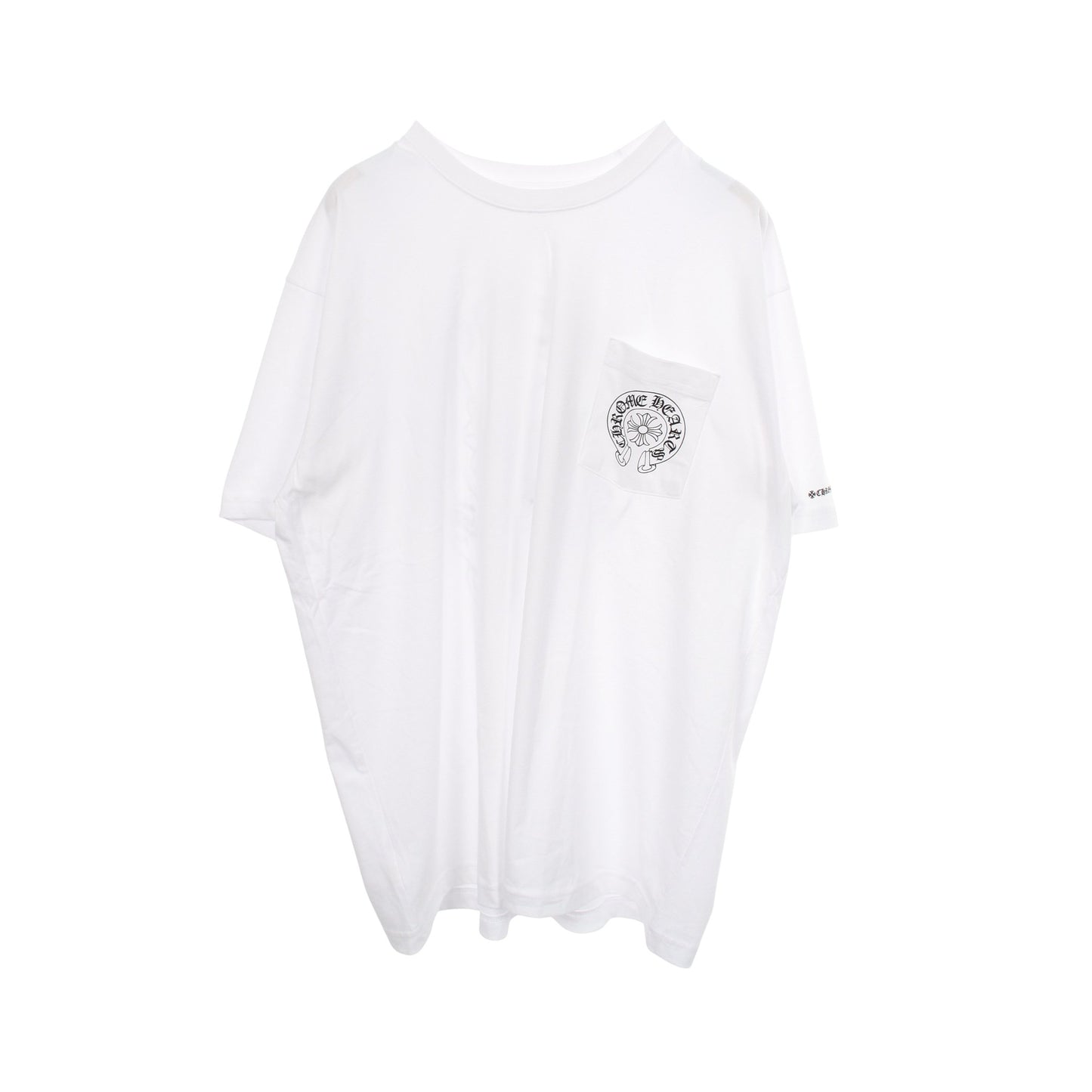 ホースシュー ポケット付き クルーネック 半袖Tシャツ コットン ホワイト クロムハーツ