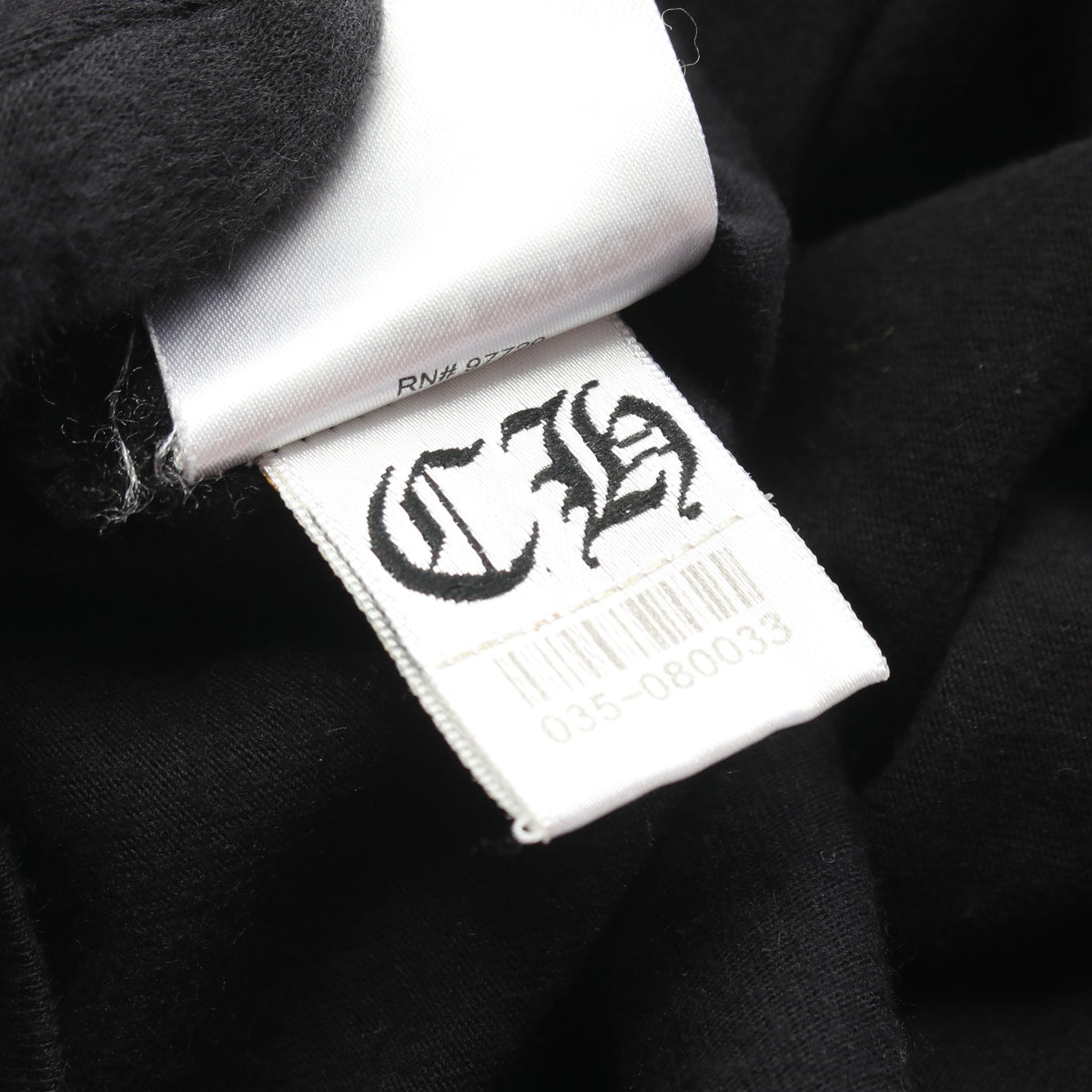 BLK NECK SCRIPT 長袖Tシャツ コットン ブラック イエロー クロムハーツ