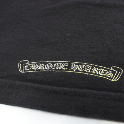 BLK NECK SCRIPT 長袖Tシャツ コットン ブラック イエロー クロムハーツ