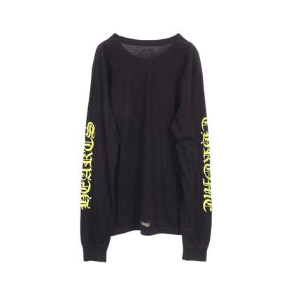 BLK NECK SCRIPT 長袖Tシャツ コットン ブラック イエロー クロムハーツ