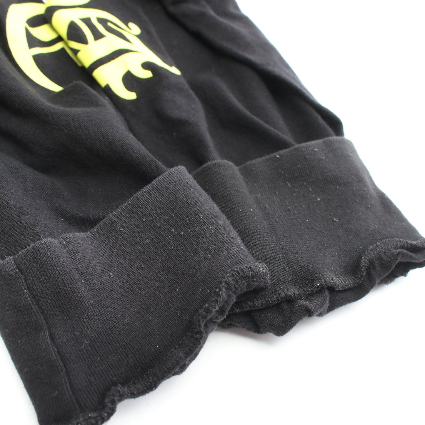 BLK NECK SCRIPT 長袖Tシャツ コットン ブラック イエロー クロムハーツ