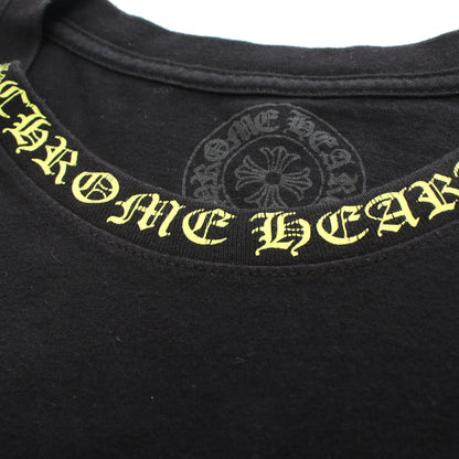 BLK NECK SCRIPT 長袖Tシャツ コットン ブラック イエロー クロムハーツ