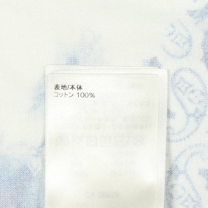 モノグラムバンダナプリント クルーネック 半袖Tシャツ コットン ホワイト ブルー ルイヴィトン トップス LOUIS VUITTON