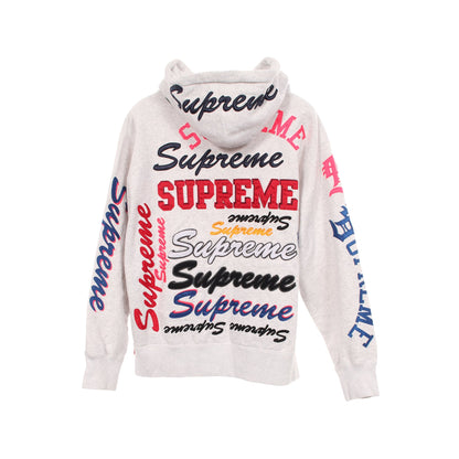 Multi Logo Hooded Sweatshirt プルオーバーパーカー コットン ライトグレー シュプリーム
