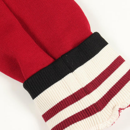 ビーズ刺繍 カレッジ スウェットシャツ コットン レッド ドルチェアンドガッバーナ