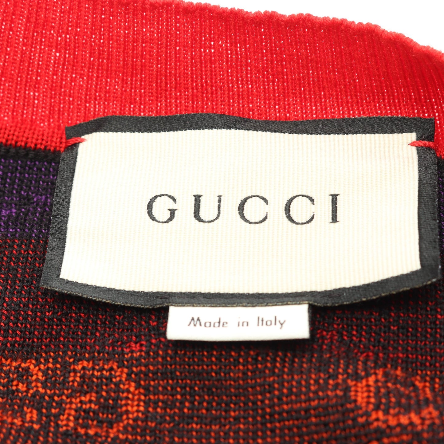 GG柄 カーディガン ウール ブラック マルチカラー グッチ