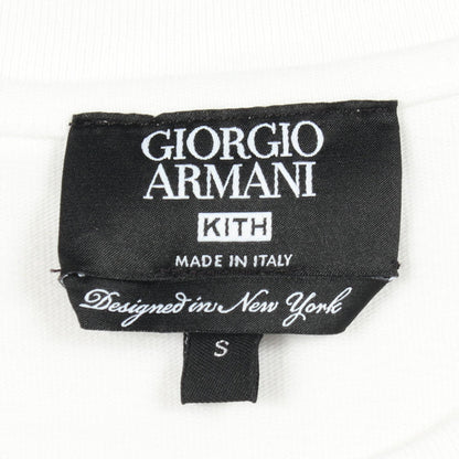 GIORGIO ARMANI × KITH フロッキーロゴ 半袖Tシャツ コットン ホワイト ジョルジオアルマーニ