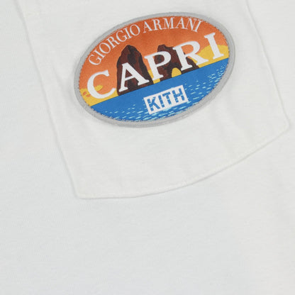 GIORGIO ARMANI × KITH CAPRI ポケット付き 半袖Tシャツ コットン ホワイト ジョルジオアルマーニ