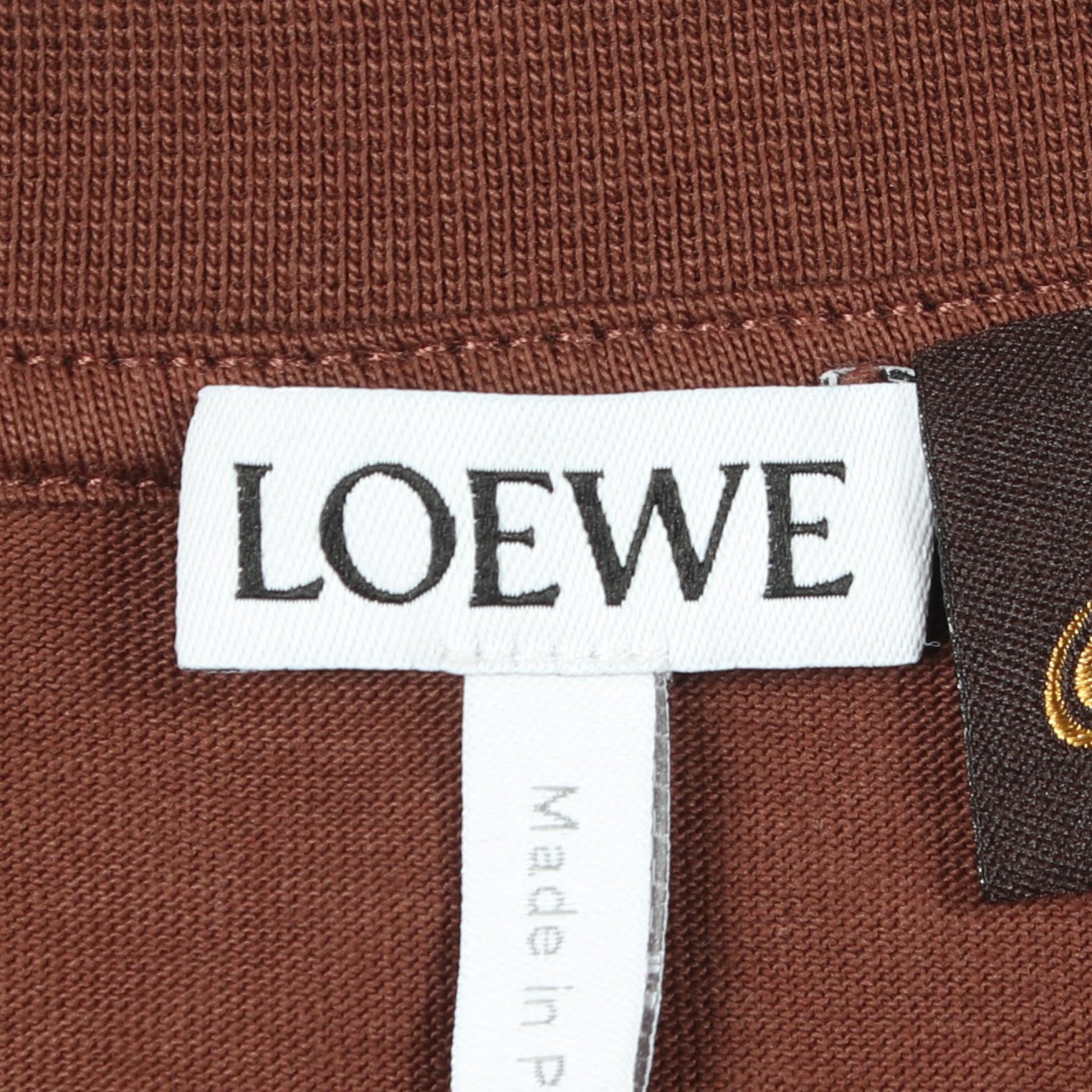 PAULA'S IBIZA ロゴ刺繍 半袖Tシャツ コットン ブラウン ロエベ トップス LOEWE