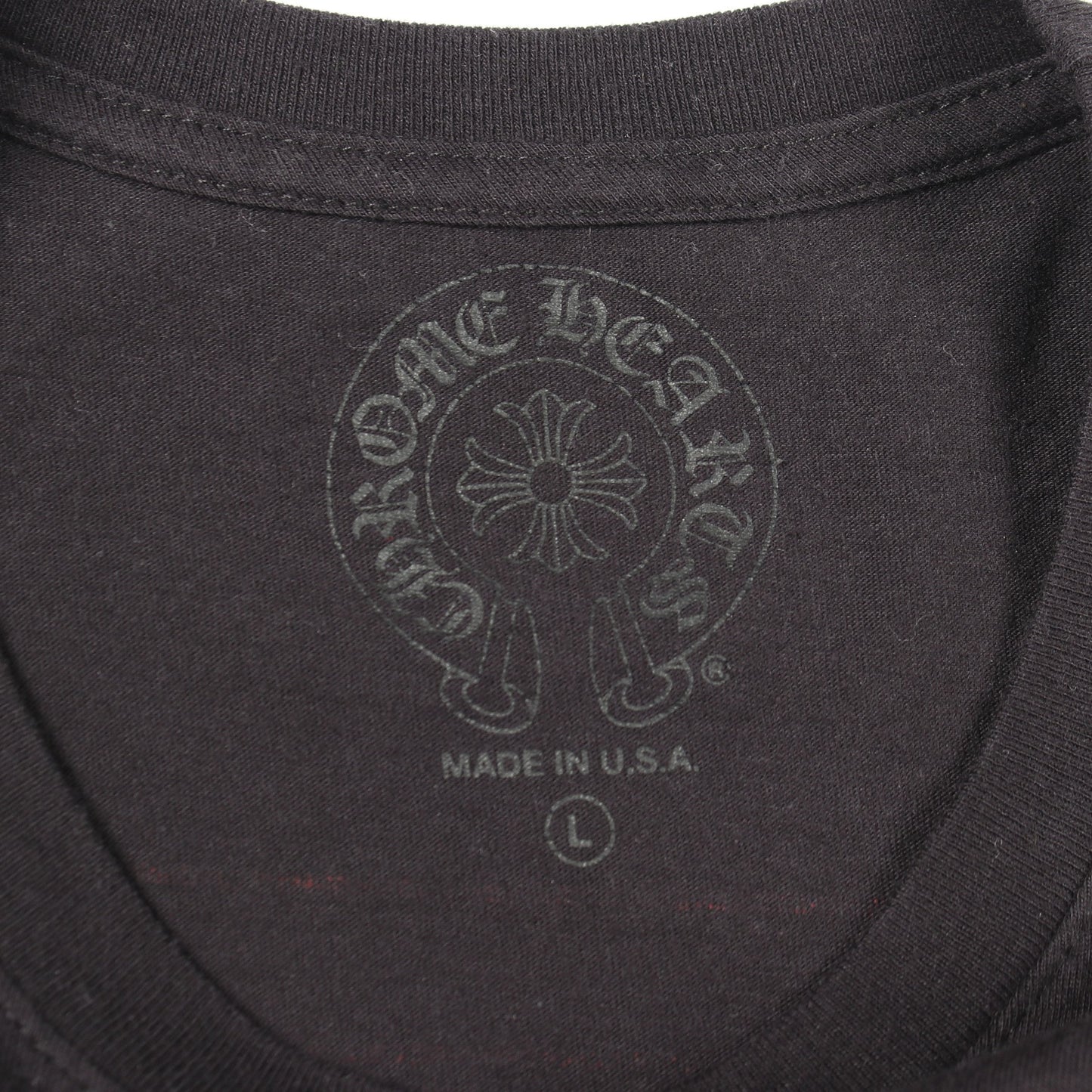 FOTI バックプリント 半袖Tシャツ コットン ブラック レッド クロムハーツ