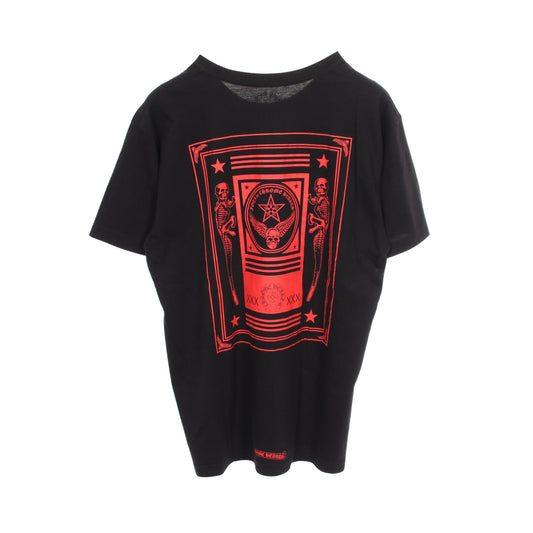 FOTI バックプリント 半袖Tシャツ コットン ブラック レッド クロムハーツ トップス Chrome Hearts