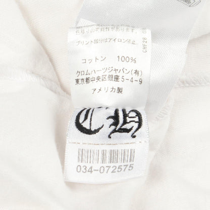 青山店限定 ポケット付き 長袖Tシャツ コットン ホワイト レッド クロムハーツ
