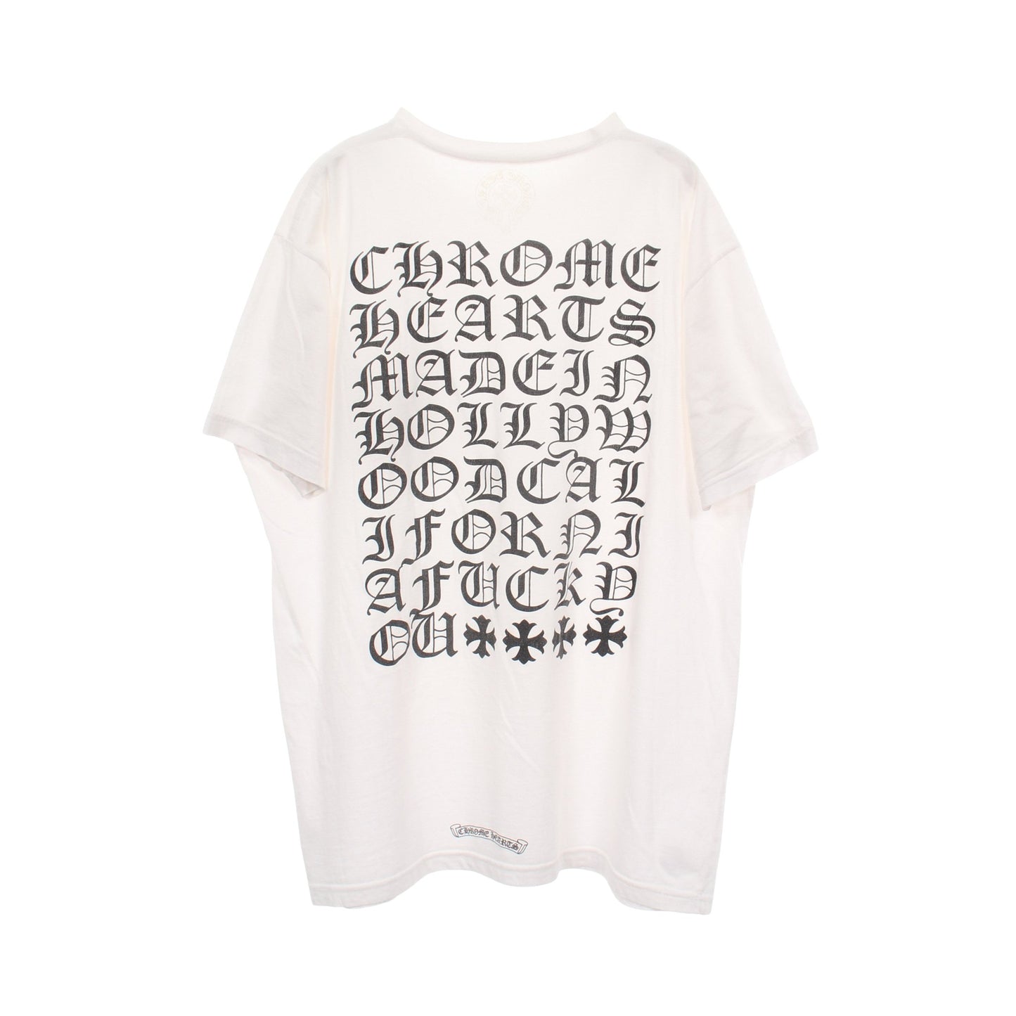 バックプリント ポケット付き 半袖Tシャツ コットン ホワイト クロムハーツ