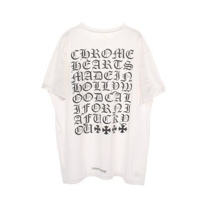 バックプリント ポケット付き 半袖Tシャツ コットン ホワイト クロムハーツ