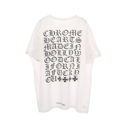 バックプリント ポケット付き 半袖Tシャツ コットン ホワイト クロムハーツ トップス Chrome Hearts