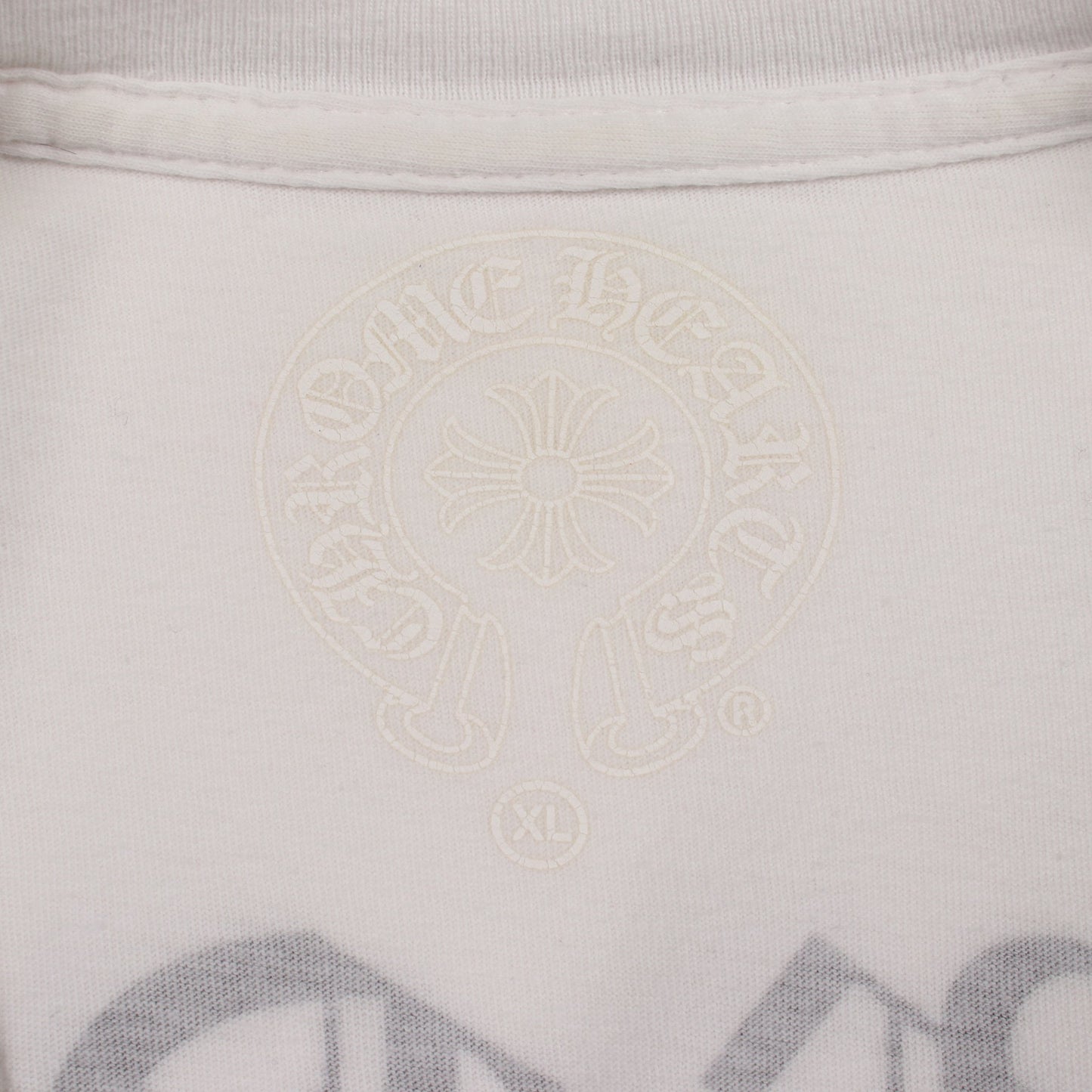 バックプリント ポケット付き 半袖Tシャツ コットン ホワイト クロムハーツ