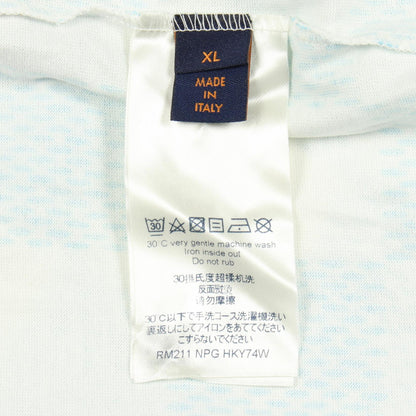 プリンテッドダミエLV 半袖Tシャツ コットン ホワイト マルチカラー ルイヴィトン トップス LOUIS VUITTON