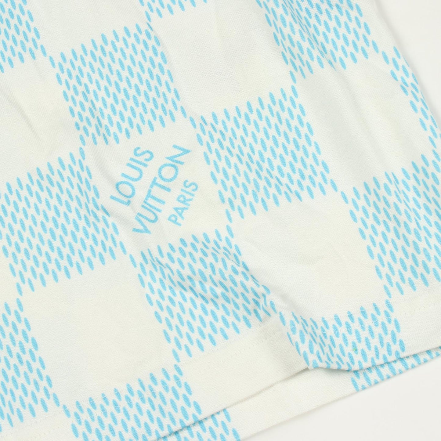 プリンテッドダミエLV 半袖Tシャツ コットン ホワイト マルチカラー ルイヴィトン トップス LOUIS VUITTON