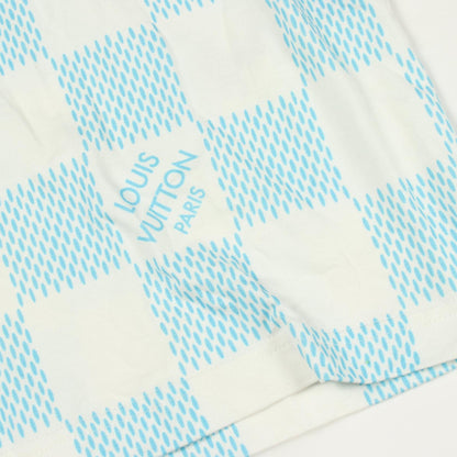 プリンテッドダミエLV 半袖Tシャツ コットン ホワイト マルチカラー ルイヴィトン トップス LOUIS VUITTON