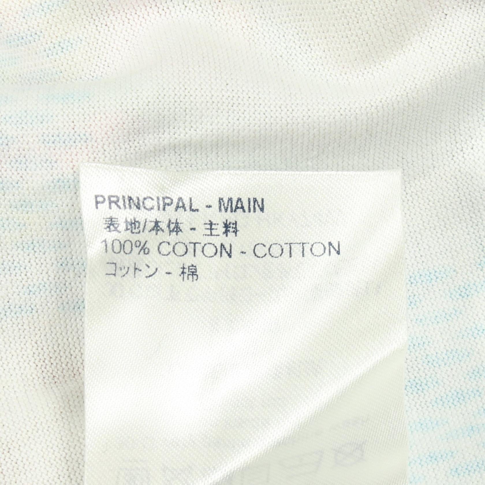 プリンテッドダミエLV 半袖Tシャツ コットン ホワイト マルチカラー ルイヴィトン トップス LOUIS VUITTON